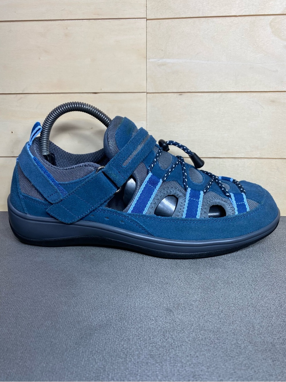 Orthofeet Napels Orthopedic Sandals Blue Grey Women's Size 9 B Shoes Leather